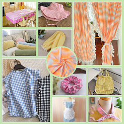 Tartan Pattern Cotton Fabric&nbsp;DIY-WH0591-273B