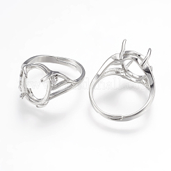 Brass Solitaire Ring Settings&nbsp;KK-K196-03P