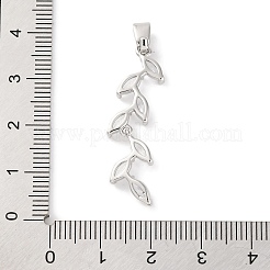 Rack Plating Brass Micro Pave Cubic Zirconia Pendants&nbsp;KK-F881-01P