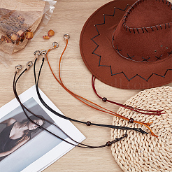 4Pcs 4 Styles Cowhide Leather Cord Adjustable Hat Band&nbsp;HJEW-BC00102