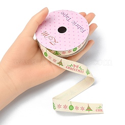 5 Rolls 5 Patterns Single Face Printed Cotton Satin Ribbons&nbsp;OCOR-YW0001-04