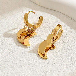 304 Stainless Steel Hoop Dangle Earrings for Women&nbsp;PJ4244