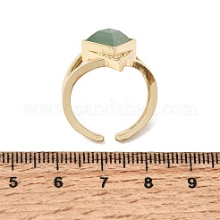 Brass Micro Pave Cubic Zirconia Cuff Rings for Women&nbsp;GG-CBA7610-11G-07