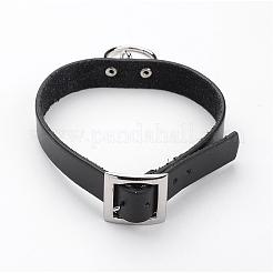 Punk Rock Style Cowhide Leather Choker Necklaces&nbsp;NJEW-D287-06