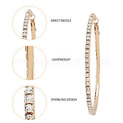 6 Pairs 6 Style Crystal Rhinestone Big Hoop Earrings&nbsp;EJEW-FI0001-35