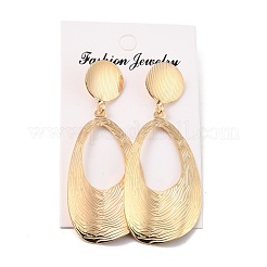 Big Teardrop Iron Dangle Stud Earrings for Girl Women&nbsp;EJEW-I258-02KCG