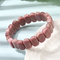 Natural Rhodonite Beaded Stretch Bracelets for Women Men&nbsp;BJEW-D461-02B
