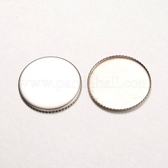 Tarnish Resistant 316 Surgical Stainless Steel Milled Edge Bezel Cups&nbsp;STAS-K099-01-18mm-P