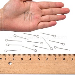 Tarnish Resistant Stainless Steel Eye Pin Jewelry Findings&nbsp;X-STAS-E013-0.6x20mm