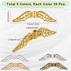 100Pcs 5 Colors Tibetan Style Alloy Spacer Beads&nbsp;FIND-SC0008-56