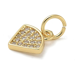Rack Plating Brass Micro Pave Cubic Zirconia Pendants&nbsp;KK-K392-38G