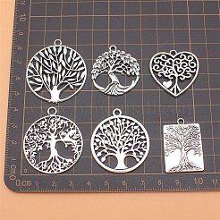 6Pcs Tibetan Style Alloy Pendants&nbsp;PW-WG3E7ED-01