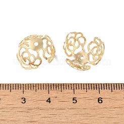 Rack Plating Brass Flower Bead Caps&nbsp;KK-K381-03G-02