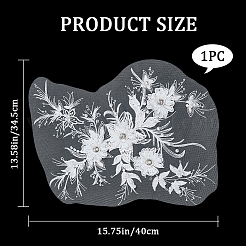 Polyester Embroidery Sew on 3D Flower Appliques&nbsp;DIY-WH0304-717