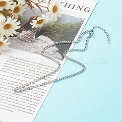 Non-Tarnish 304 Stainless Steel Curb Chain Necklaces&nbsp;NJEW-JN03637
