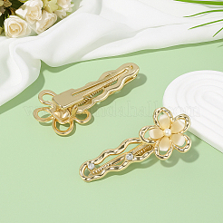 4Pcs 2 Colors Alloy Alligator Hair Clips&nbsp;OHAR-HY0001-06A