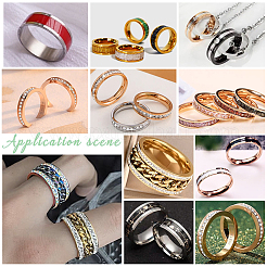 14pcs 7 size Unisex Stainless Steel Grooved Finger Ring Sets&nbsp;RJEW-UN0002-65G
