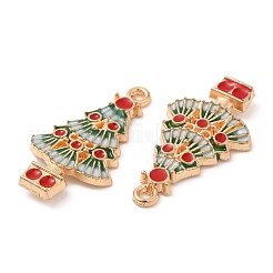 Light Gold Tone Alloy Enamel Pendants&nbsp;ENAM-M059-02KCG