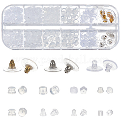 367Pcs 11 Style Plastic & Silicone & Brass Ear Nuts&nbsp;DIY-PH0009-70