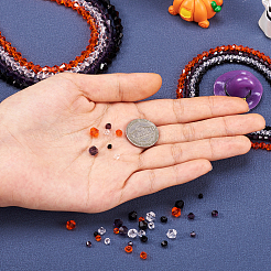 12 Strands 12 Style Halloween Theme Transparent Glass Beads Strands&nbsp;GLAA-TA0001-42