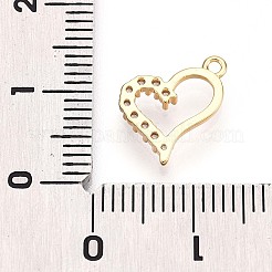 Brass Micro Pave Cubic Zirconia Charms&nbsp;KK-N261-22A-G