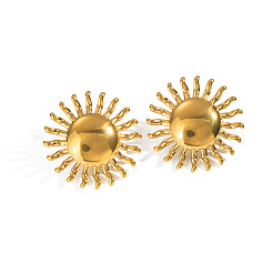 Stainless Steel Sunflower Stud Earrings&nbsp;JL9627
