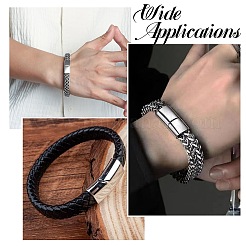 6Pcs 3 Styles 304 Stainless Steel Magnetic Clasps with Glue-in Ends&nbsp;STAS-CJ0003-26