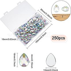Flat Back Imitation Taiwan Acrylic Rhinestone Cabochons&nbsp;GACR-FG0001-04