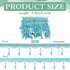 6 Yards Curtain Plastic Beaded Fringe Trim&nbsp;OCOR-PH0007-64A
