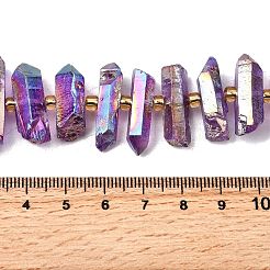 Electroplated Natural Quartz Crystal Beads Strands&nbsp;G-F800-F17