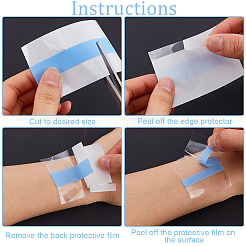 2 Rolls 2 Colors 5M Non-woven Fabrics Invisible Self Adhesive Bob Tape for Breast&nbsp;AJEW-GF0008-87
