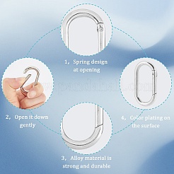 18Pcs 3 Styles Zinc Alloy Spring Gate Rings&nbsp;FIND-SP0001-13