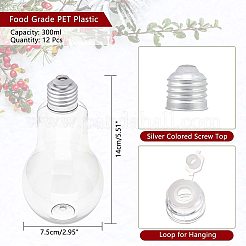Creative Plastic Light Bulb Shaped Bottle&nbsp;AJEW-NB0001-72