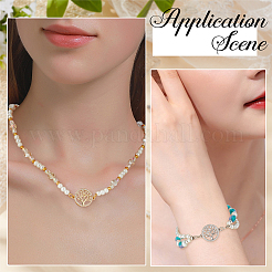 12Pcs 2 Colors Brass Micro Pave Cubic Zirconia Links&nbsp;ZIRC-BBC0003-36
