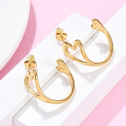 304 Stainless Steel Stud Earrings For Women&nbsp;EJEW-B114-04G