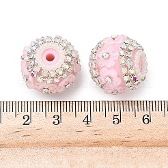 Bling Resin Rhinestone Flower Beads&nbsp;OACR-D310-01P-D