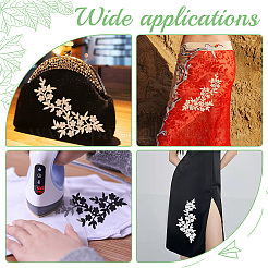 6Pcs 3 Colors Plum Blosssom Cotton Computerized Embroidery Sew on Patches&nbsp;PATC-NB0001-08B