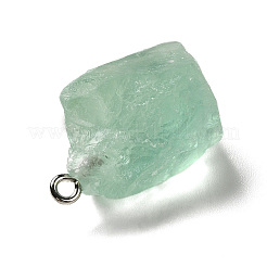 Raw Rough Natural Green Fluorite Pendants&nbsp;G-A028-01C