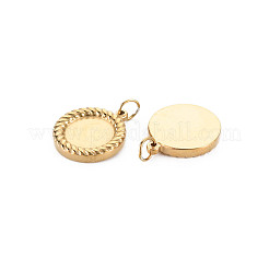 Ion Plating(IP) 304 Stainless Steel Pendant Enamel Settings&nbsp;STAS-N097-204A-02LG