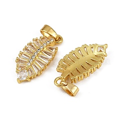 Rack Plating Brass Clear Cubic Zirconia Pendants&nbsp;KK-L236-04B-G