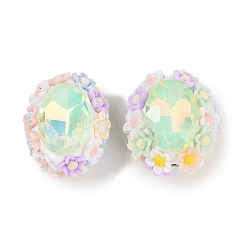 Handmade Luminous Polymer Clay Rhinestone Beads&nbsp;CLAY-H003-05D