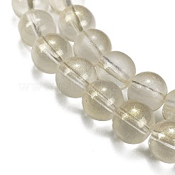 Frosted Transparent Glass Bead Strands&nbsp;X1-GLAA-P065-8mm-01