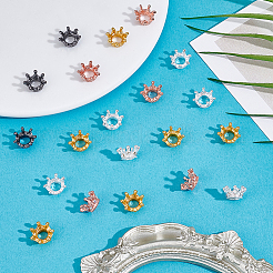 32Pcs 4 Colors Zinc Alloy European Beads&nbsp;FIND-ME0001-60