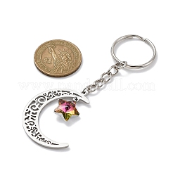 Stainless Steel Hollow Moon Keychains&nbsp;KEYC-JKC00584-02