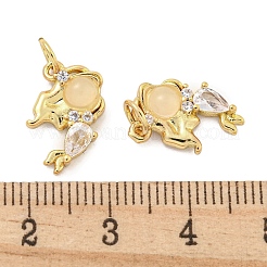 Natural White Jade Mermaid Pendants&nbsp;KK-Q814-21G-02