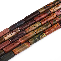 Natural Polychrome Jasper/Picasso Stone/Picasso Jasper Beads Strands&nbsp;G-T141-81