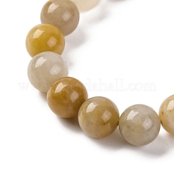 Natural Topaz Jade Beads Stretch Bracelets&nbsp;BJEW-I319-01N
