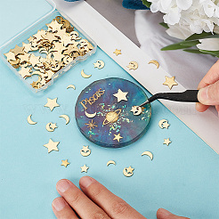 150Pcs 5 Style Brass Cabochons&nbsp;KK-OC0001-40