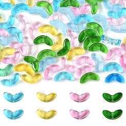 200Pcs Spray Painted Transparent Glass Beads&nbsp;GLAA-FS0002-54A