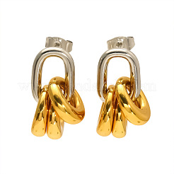 304 Stainless Steel Stud Dangle Earrings for Women&nbsp;WG46EF1-01